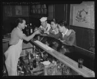 Sailors at a bar in Chinatown. A. 1942.