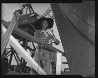 Marian Anderson christens the liberty ship Booker T. Washington