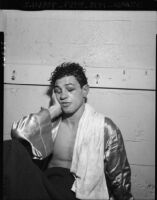 Art Aragon after fight with Jimmy Carter