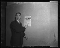 Tom C. Clark points to notice for alien enemy prohibited territory no. 30