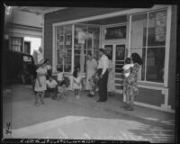 Bus terminal in Chavez Ravine, Los Angeles, 1946