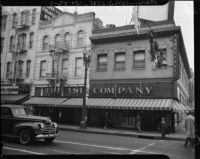 Street scene in Little Tokyo, Los Angeles (Calif.) on December 8, 1941