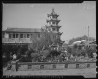 Wishing pool in Chinatown, Los Angeles, 1939