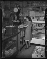 Bus terminal store in Chavez Ravine, Los Angeles, 1946