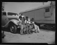 Japanese American children in temporary post-war housing