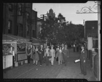 Tourists on Olvera Street, Los Angeles, 1949