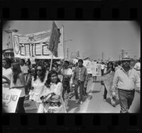 Chicano Moratorium Committee antiwar demonstrators, East Los Angeles, 1970
