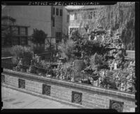 Wishing pool in Chinatown, Los Angeles, 1940