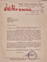 Correspondencia enviada del Tercer Consejo de la Confederación Campesina del Perú