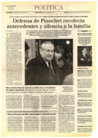 Defensa de Pinochet recolecta antecedentes y silencia a la familia