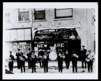 Citizens Band in front of the New Age Publishing Company, between 1880-1920