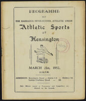 Programme of the Barbados Inter-School Athletic Union Athletic Sports 1952