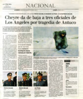 Cheyre da de baja a tres oficiales de Los Ángeles por tragedia de Antuco