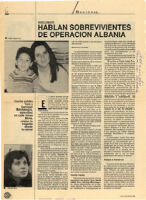 Hablan Sobrevivientes de Operación Albania