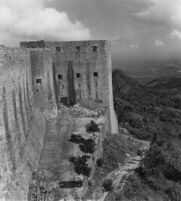 Extremely rare view of an auto at the Citadelle in the 1950s