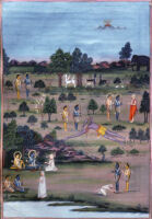 Rama slaying rakshasa Kabandha; Rama in the hut of Shabari