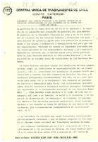 Documento del Comité Exterior a la quinta sesión de la Comisión Investigadora de los Crímenes de la Junta Fascista de Chile