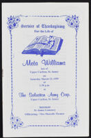 Service of Thanksgiving: Meta Williams