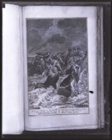 Christ and Peter upon the sea, 17th century engraving (photographed between 1920-1939)