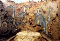Paintings Over Seated Buddha in Cliffs East of The Large Buddha