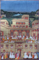 Rama and Lakshmana and sage Vishvamitra at svayamvara