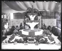 San Bernardino's grape fountain exhibit at the Orange County Fair, Orange County, 1926