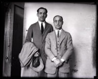 Boxers Leach Cross and Happy Howard, Los Angeles, 1924