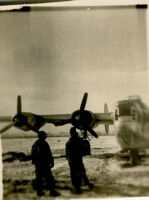 Alfred Thomas Quinn in front of WWII Plane 