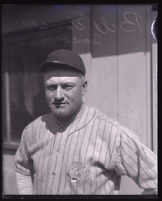 Bill Essick in baseball uniform, Los Angeles, 1918-1925