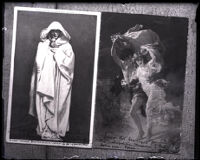 Two postcards of paintings "Hosea" and "The Storm" (photographed 1920s)