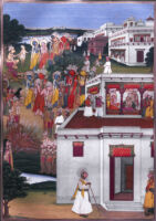 Tara bewailing Bali's death; Bali's cremation; Sugriva's coronation.