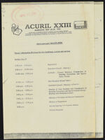 ACURIL XXIII: Preliminary Programme
