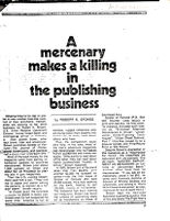 A mercenary makes a killing in the publishing business