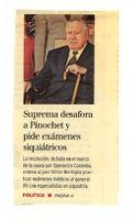 Suprema desafora a Pinochet y pide exámenes siquiátricos