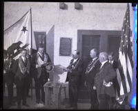 Dedication ceremony at the location of the signing of the Treaty of Cahuenga, Studio City (Los Angeles), 1924