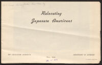Relocating Japanese Americans 