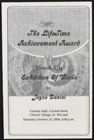 The Lifetime Achievement Award in the Visual Arts: Exhibition of Works by Joyce Daniel