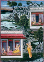 Narada leaving Janaka's palace