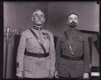 French Brigadier General Henri Claudon and French Captain George de Courtrivron, Los Angeles, 1918