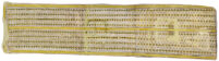 Whole view of Long Hall ceiling, with colorful reed matting imitation with uninscribed yellow band (stitched)