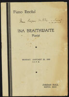Ina Brathwaite: Piano Recital
