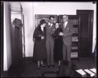 David H. Clark with his wife and parents, Los Angeles, 1931