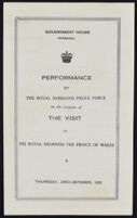 Performance by the Royal Barbados Police Force on the Occasion of The Visit of His Royal Highness The Prince of Wales
