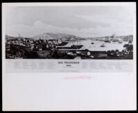 Lithograph based on an 1849 drawing of San Francisco by Henry Firks (copy photo 1930-1989)