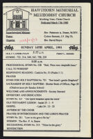 Hawthorn Memorial Methodist Church: Sunday 14th April, 1991