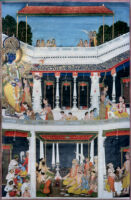 Rama showing his Vishvarupa to Kausalya, sacred thread ceremony