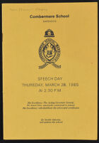 1985 Combermere School Speech Day