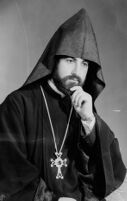 Studio portrait of a priest from the Armenian church