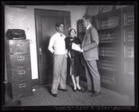 Judge Charles Ballard marries Victor Adamson and Julia Emanski, Los Angeles, 1929