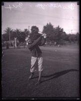 George Kerrigan on a golf course, Los Angeles, circa 1925